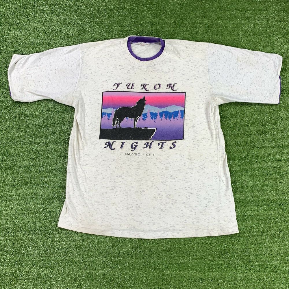 90’s Yukon Nights Dawson City Howling Wolf T-Shirt